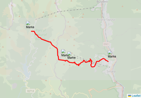 Sinaia – Cota 1400 – fosta cabană Vârful cu Dor – Cabana Valea Dorului – Şaua Laptici – Cabana Padina