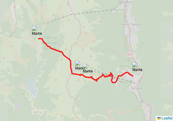 Sinaia – Poiana Stanei Piciorul Pietrei Arse – Cabana Piatra Arsă – Hotelul Peştera