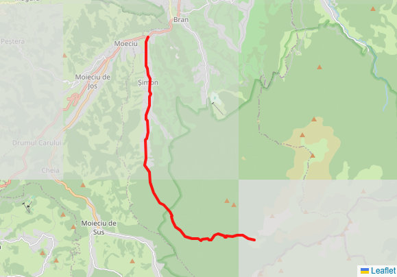 Bran Şimon – Valea Şimonului – Valea Gaura – Stâna Gaura